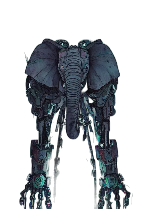 robot, jacket, creature, weapon transparent PNG cut-out