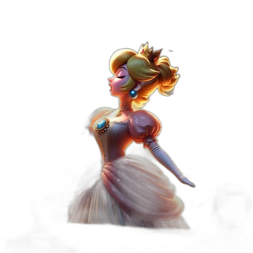 dress, staff, concept art, fantasy art, 3d render, pixel art, snow, grand transparent PNG cut-out