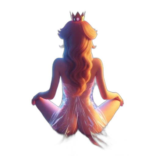 crown, dress, staff, concept art, pixel art, fantasy art, watercolor, pastel transparent PNG cut-out