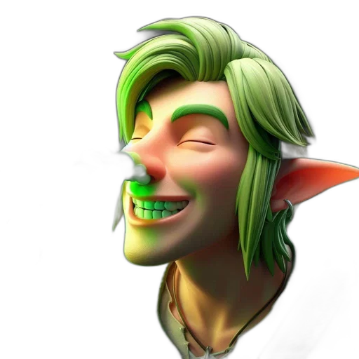 face, staff, mask, concept art, 3d render, fantasy art, photorealistic, green transparent PNG cut-out