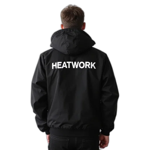 jacket, staff, 3d render, cyberpunk, man, wearing, black, word transparent PNG cut-out