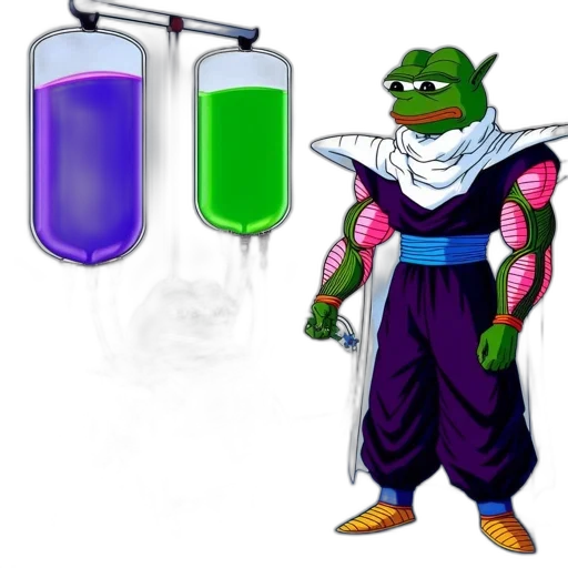 staff, concept art, pixel art, neon, three, anthropomorphic, frogs, interact transparent PNG cut-out