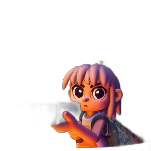 weapon, robot, creature, animal, 3d render, vaporwave, anime, pixel art transparent PNG cut-out