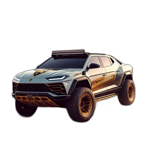 car, robot, weapon, 3d render, concept art, photorealistic, pixel art, lamborghini transparent PNG cut-out
