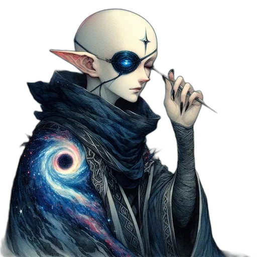 staff, mask, face, jacket, fantasy art, concept art, pixel art, comic book art transparent PNG cut-out