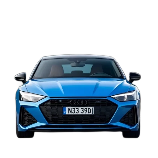 car, 3d render, photorealistic, blue, audi, parked, road, mountainous transparent PNG cut-out