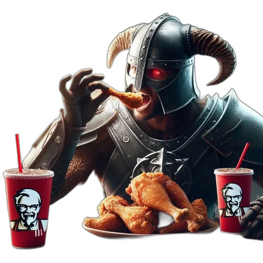 food, robot, concept art, 3d render, fantasy art, pixel art, warrior, knight transparent PNG cut-out