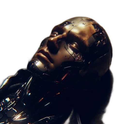 robot, face, mask, creature, 3d render, cyberpunk, concept art, photorealistic transparent PNG cut-out