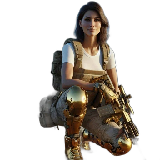 weapon, staff, concept art, fantasy art, pixel art, photorealistic, golden, woman transparent PNG cut-out