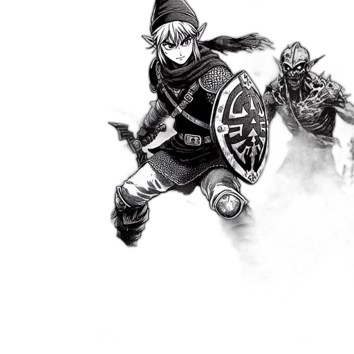 sword, weapon, mask, staff, fantasy art, concept art, comic book art, pencil sketch transparent PNG cut-out