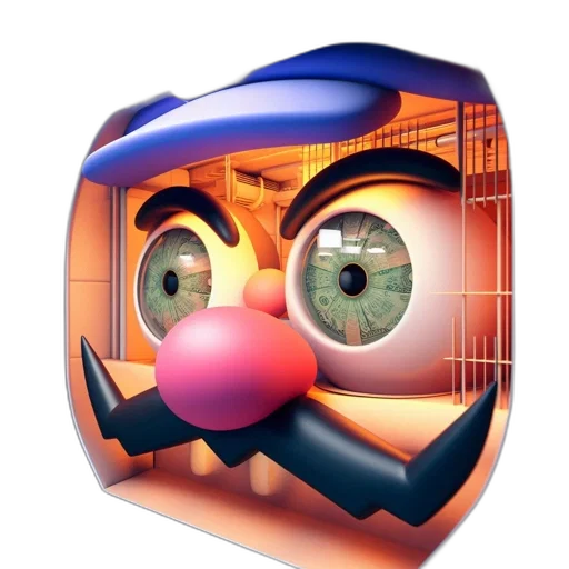 robot, mask, face, creature, 3d render, concept art, photorealistic, cartoon transparent PNG cut-out