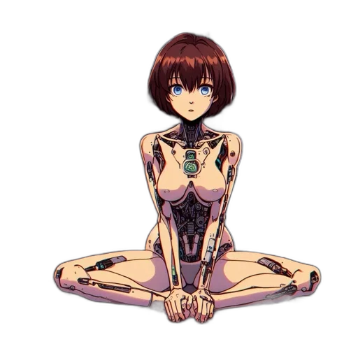 robot, dress, creature, jewelry, cyberpunk, anime, concept art, pixel art transparent PNG cut-out