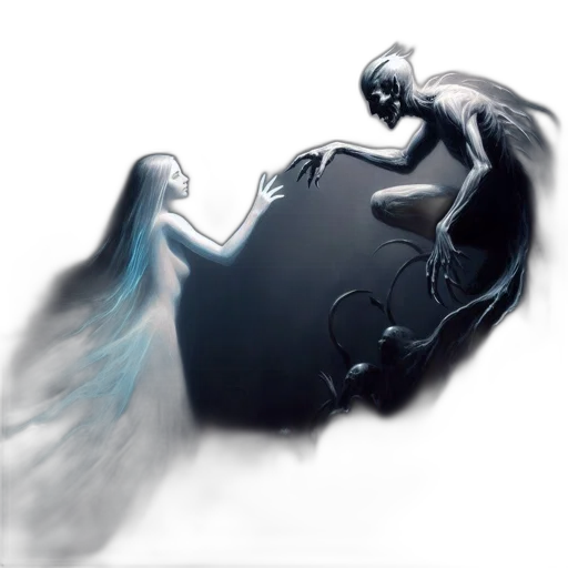 dragon, creature, concept art, fantasy art, comic book art, 3d render, fog, underwater transparent PNG cut-out