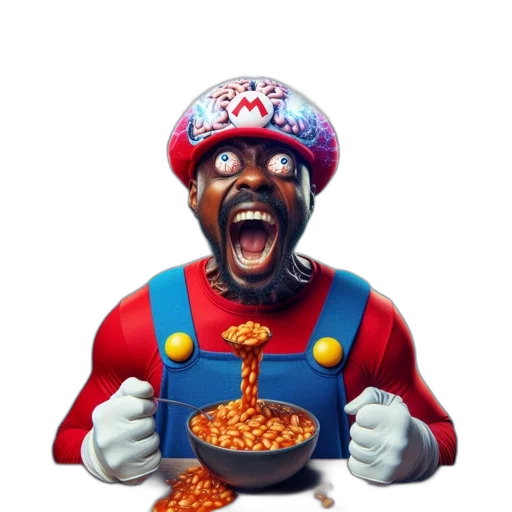 food, crown, face, animal, 3d render, concept art, pixel art, photorealistic transparent PNG cut-out