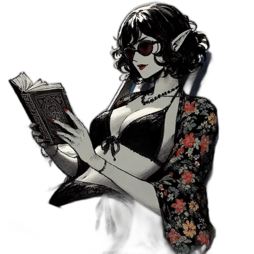 dress, staff, weapon, robot, comic book art, cyberpunk, concept art, fantasy art transparent PNG cut-out