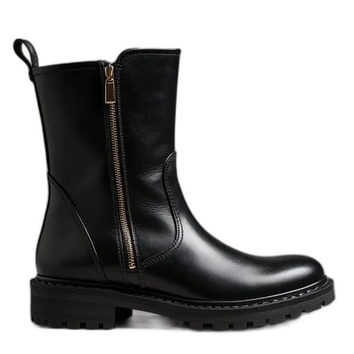 shoes, warrior, side, zip, boot transparent PNG cut-out