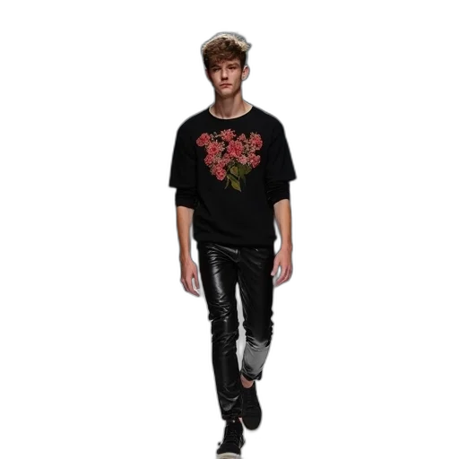 jacket, cyberpunk, concept art, 3d render, pixel art, dark, young, man transparent PNG cut-out