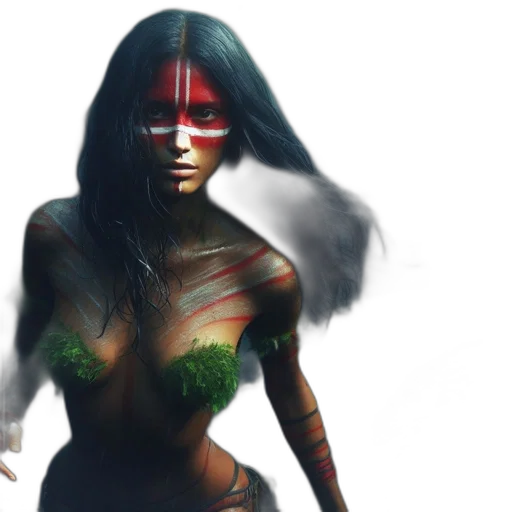 concept art, fantasy art, 3d render, photorealistic, enigmatic, figure, adorned, facial transparent PNG cut-out