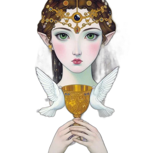 crown, jewelry, mask, fantasy art, watercolor, pixel art, concept art, golden transparent PNG cut-out