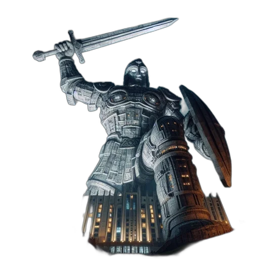 sword, weapon, robot, staff, concept art, fantasy art, 3d render, photorealistic transparent PNG cut-out