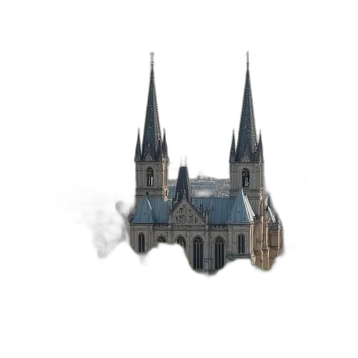 building, dragon, crown, staff, 3d render, concept art, pixel art, photorealistic transparent PNG cut-out