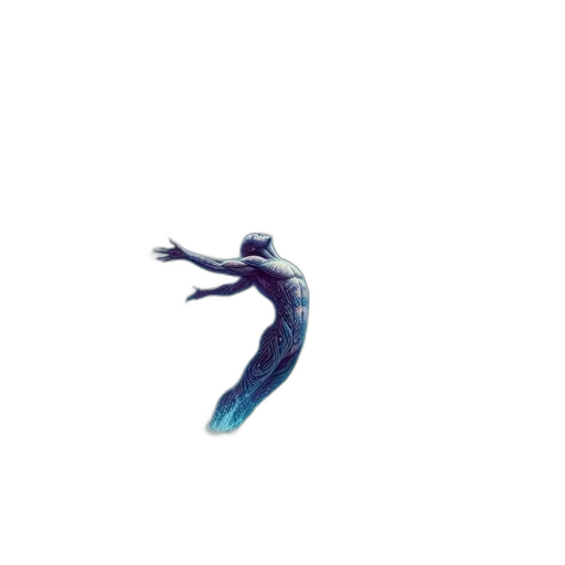 creature, dragon, animal, hair, concept art, pixel art, 3d render, vaporwave transparent PNG cut-out