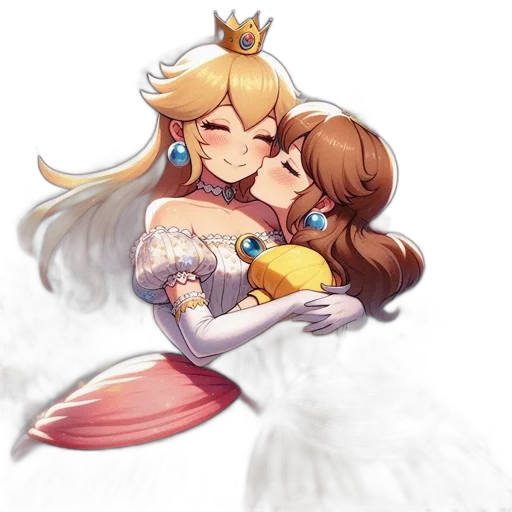 crown, dress, staff, pixel art, watercolor, concept art, fantasy art, golden transparent PNG cut-out