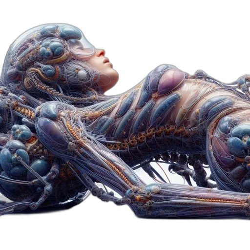 jewelry, creature, robot, 3d render, concept art, photorealistic, fantasy art, outer space transparent PNG cut-out