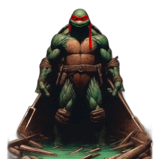 creature, animal, concept art, comic book art, 3d render, fantasy art, green, image transparent PNG cut-out
