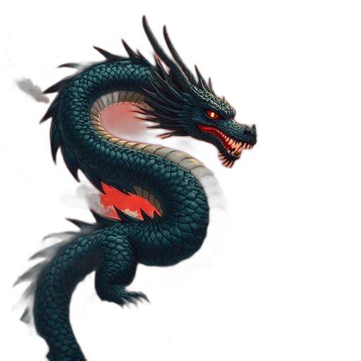 dragon, creature, staff, fantasy art transparent PNG cut-out