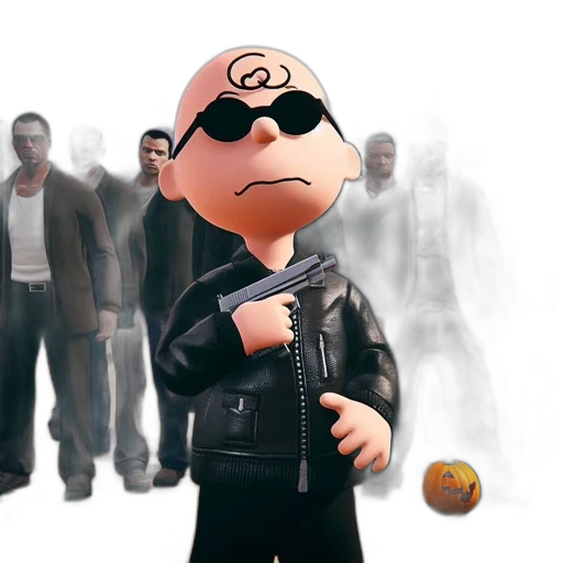 jacket, concept art, 3d render, cartoon, comic book art, gtav-like, scenario, character transparent PNG cut-out