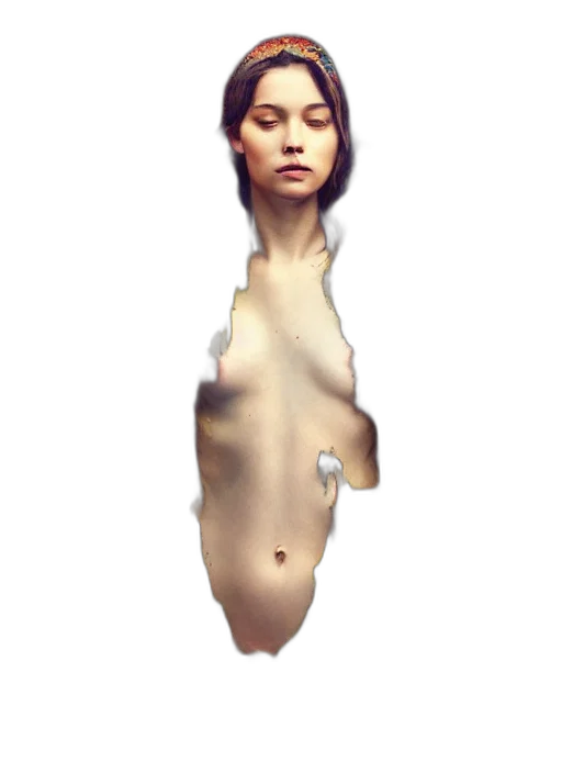 dress, face, creature, robot transparent PNG cut-out