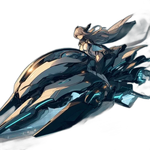 weapon, sword, dragon, hair, concept art, fantasy art, cyberpunk, anime transparent PNG cut-out