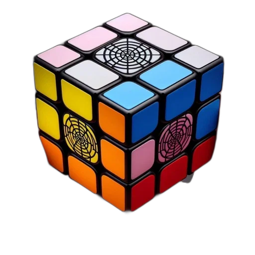 3d render, pixel art, concept art, colorful, individual, holds, fully, assembled transparent PNG cut-out