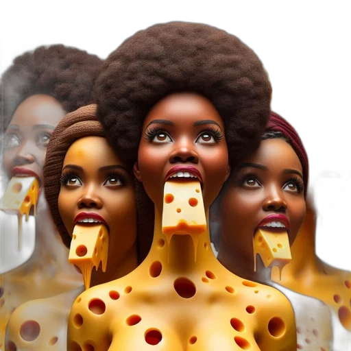 face, bottle, hair, 3d render, concept art, photorealistic, five, women transparent PNG cut-out