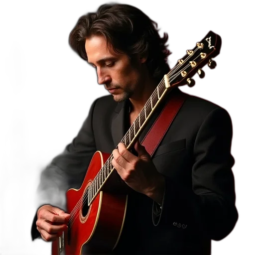 photorealistic, guitarist, steve, merle, paul, lover transparent PNG cut-out