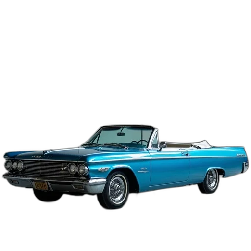 car, photorealistic, 3d render, blue, chrysler, convertible, parked, large transparent PNG cut-out