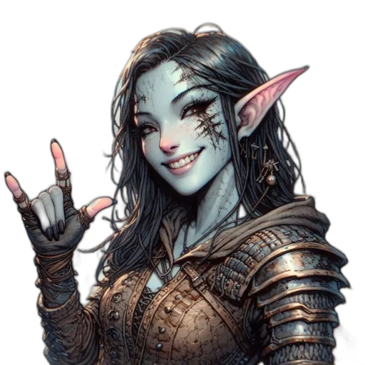 staff, fantasy art, concept art, pixel art, comic book art, elf, character, blue transparent PNG cut-out