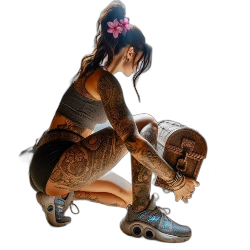 shoes, jewelry, robot, concept art, photorealistic, fantasy art, cyberpunk, woman transparent PNG cut-out