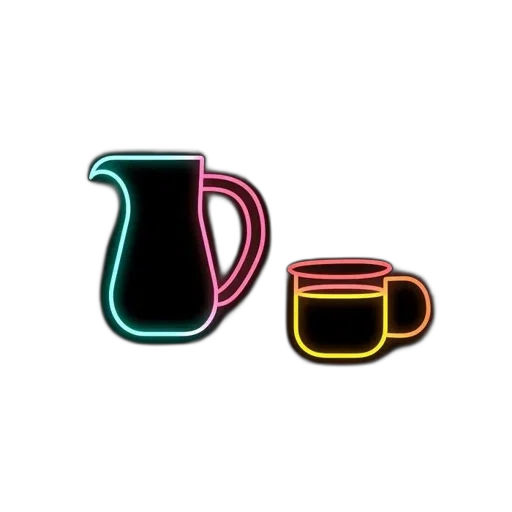 food, 3d render, vaporwave, pixel art, concept art, colorful, dark, neon transparent PNG cut-out