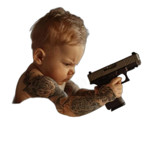 weapon, animal, photorealistic, 3d render transparent PNG cut-out