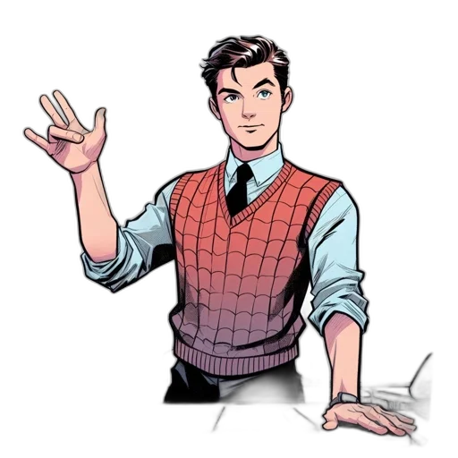staff, comic book art, cartoon, concept art, pixel art, young, man, likely transparent PNG cut-out