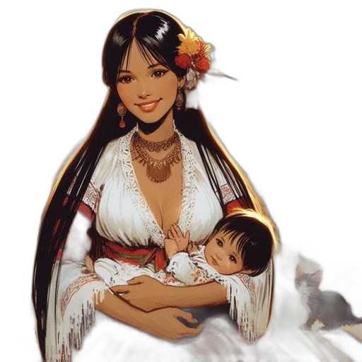 jewelry, concept art, photorealistic, fantasy art, oil painting, young, woman, traditional transparent PNG cut-out