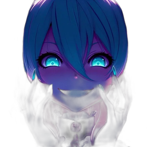 mask, face, creature, robot, anime, vaporwave, concept art, pixel art transparent PNG cut-out