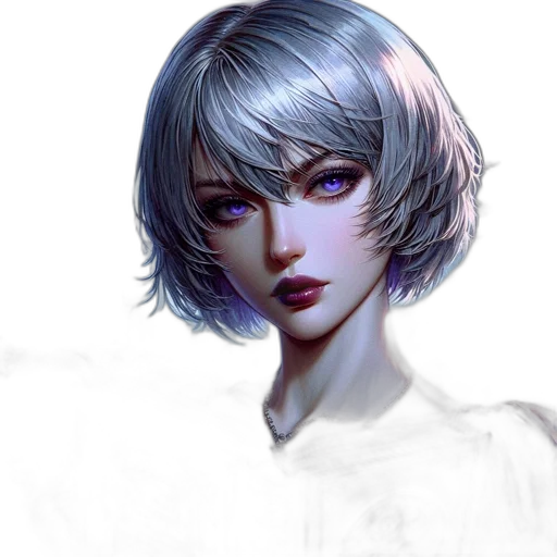 face, robot, hair, mask, photorealistic, fantasy art, concept art, anime transparent PNG cut-out