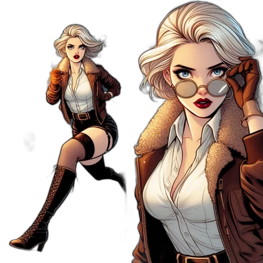 jacket, comic book art, concept art, cartoon, fantasy art, earth tones, image, alternates transparent PNG cut-out