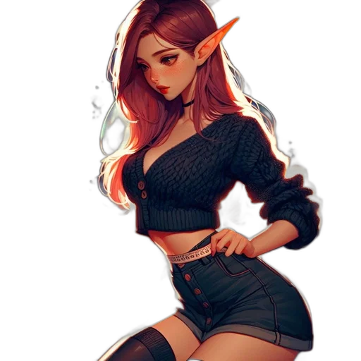 dress, fantasy art, concept art, pixel art, anime, fire, neon lights, dark transparent PNG cut-out