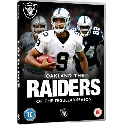 dvd, cover, featuring, oakland, raiders, football, team, has transparent PNG cut-out