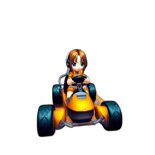 car, robot, weapon, animal, pixel art, 3d render, concept art, vaporwave transparent PNG cut-out