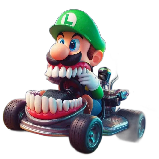 car, weapon, creature, animal, 3d render, concept art, photorealistic, luigi transparent PNG cut-out